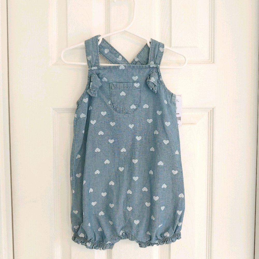 Carter's Denim Heart Romper
